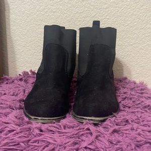 Black Velvet Booties